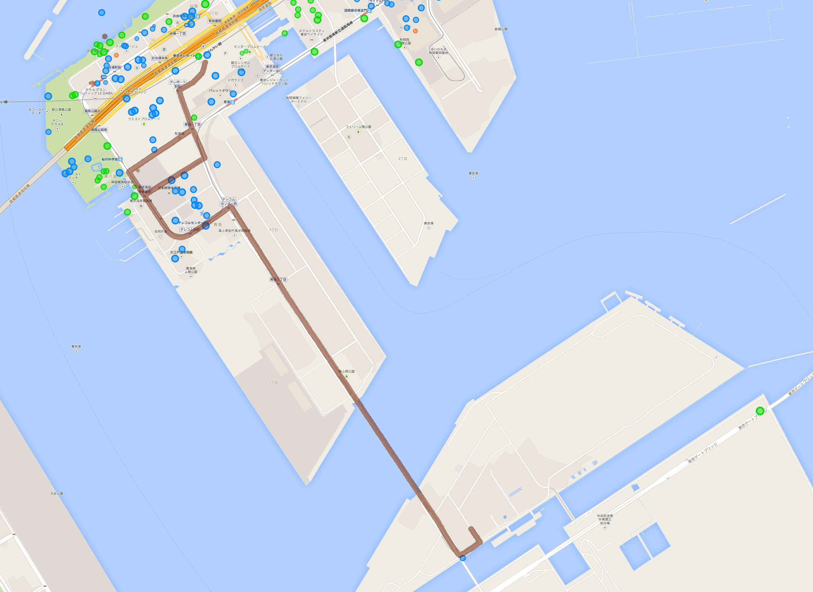 都バス波01系統 東京テレポート前 中央防波堤 ぶらりingressポータルの旅 でも 歩きたくない